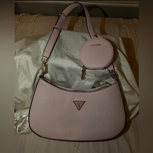 Guess Light Pink Shoulder Bag with Coin Pouch